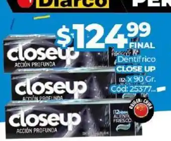 Diarco Close Up Dentrifico x 90gr oferta