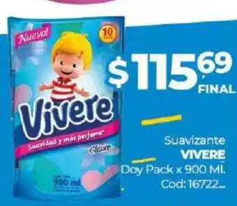 Diarco Vivere Suavizante Doy Pack x 900ml oferta