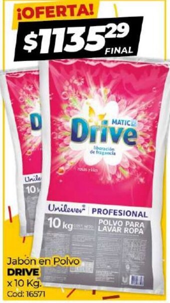 Diarco Drive Jabón en Polvo x 10kg oferta
