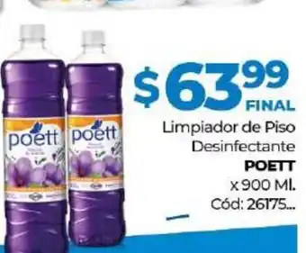 Diarco Poett Limpiador de piso Desinfectante x 900ml oferta