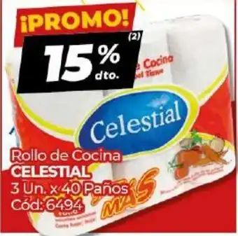 Diarco Celestial Rollo de Cocina 3 Un x 40 Paños oferta