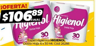 Diarco Higienol Papel higienico Doble Hoja 4x30Mt oferta