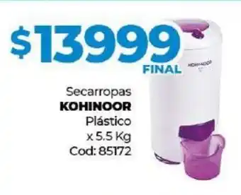 Diarco Kohinoor Secarropas Plástico x 5.5kg oferta