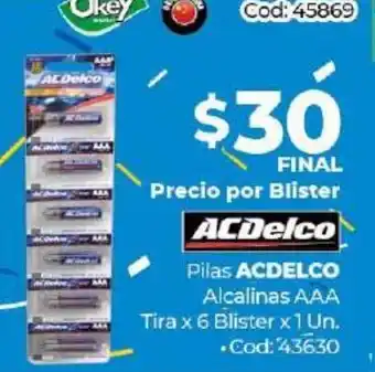 Diarco Acdelco Pilas Alcalinas AAA oferta
