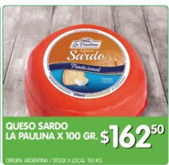 Jumbo Queso sardo la paulina x 100g oferta