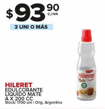 Carrefour Maxi Edulcorante hileret 200cc oferta