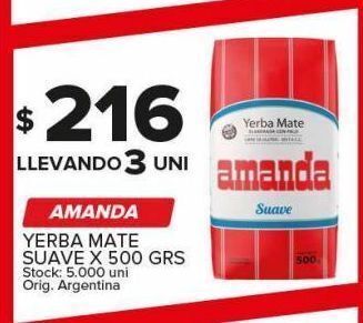 Carrefour Maxi Yerba mate amanda 500g oferta