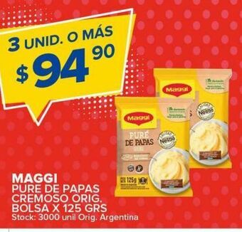 Carrefour Maxi Puré de papas maggi 125g oferta