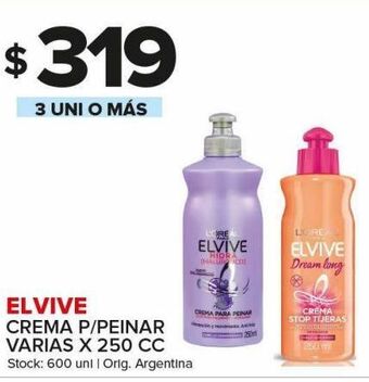Carrefour Maxi Crema de peinar elvive 250cc oferta