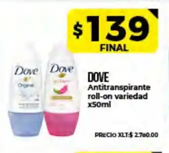 Supermayorista Vital Dove Antitranspirante Roll-on Variedad x50ml oferta