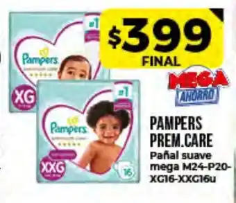 Supermayorista Vital Pampers Premium Care Pañal Suave Mega M24-P20-XG16-XXG16U oferta
