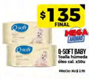 Supermayorista Vital Q-Soft Baby Toalla húmeda óleo cal. x50u oferta