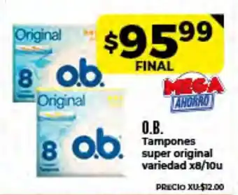 Supermayorista Vital O.b. Tampones Super Original variedad x8/10u oferta