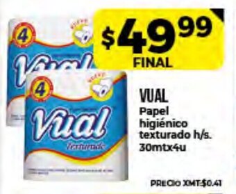Supermayorista Vital Vual Papel higiénico texturado h/s 30mtx4u oferta