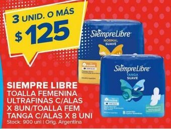 Carrefour Maxi Toallas femeninas siempre libre 8un oferta