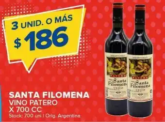 Carrefour Maxi Vino patero santa filomena 700cc oferta