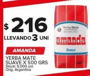 Carrefour Maxi Yerba mate amanda oferta