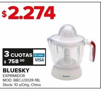 Carrefour Maxi Exprimidor bluesky oferta