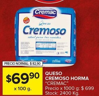 Carrefour Maxi Queso cremoso horma cremac x 100g oferta