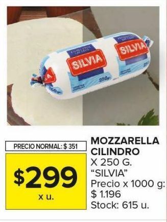 Carrefour Maxi Queso mozzarella cilindro silvia 250g oferta