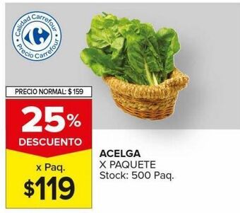 Carrefour Maxi Acelga x paquete oferta