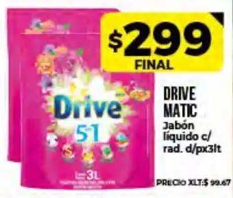 Supermayorista Vital Drive Matic Jabón líquido c/ Rad. d/p x3lt oferta