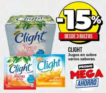 Supermayorista Vital 15% Clight Jugos en Sobre Varios Sabores oferta
