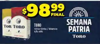 Supermayorista Vital Toro Vino Tinto/Blanco t/b x1lt oferta