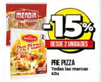 Supermayorista Vital 15% Mendia Pre Pizza Todas las Marcas x2u oferta