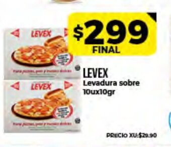 Supermayorista Vital Levex Levadura Sobre 10ux10gr oferta