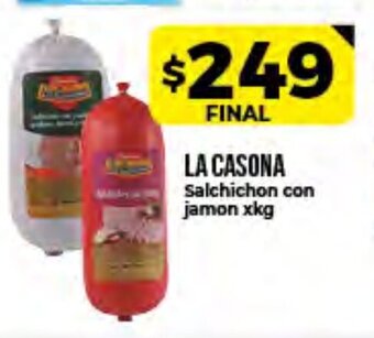 Supermayorista Vital La Casona Salchichon con Jamon xkg oferta