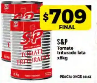 Supermayorista Vital S&P Tomate Triturado Lata x8kg oferta