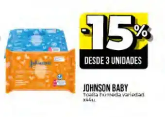 Supermayorista Vital 15% Johnson Baby Toalla Húmeda Variedad x44u. oferta
