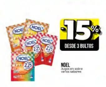 Supermayorista Vital 15% Noel Jugos en Sobre Varios Sabores oferta