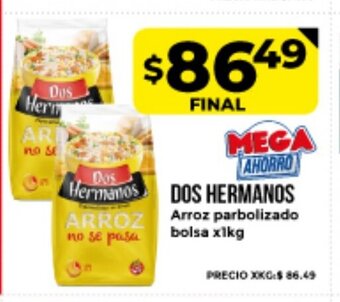 Supermayorista Vital Dos Hermanos Arroz Parbolizado bolsa x1kg oferta