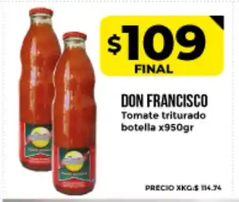 Supermayorista Vital Don Francisco Tomate Triturado Botella x950gr oferta