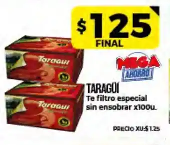 Supermayorista Vital Taragüi Té filtro especial sin ensobrar x100u oferta