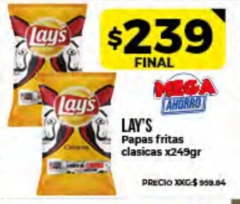 Supermayorista Vital Lay's Papas Fritas Clásicas x249gr oferta