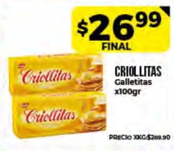 Supermayorista Vital Criollitas Galletitas x100gr oferta