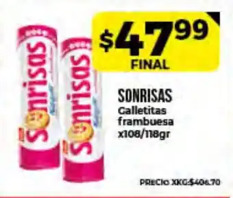 Supermayorista Vital Sonrisa Galletitas Frambuesa x108/118gr oferta