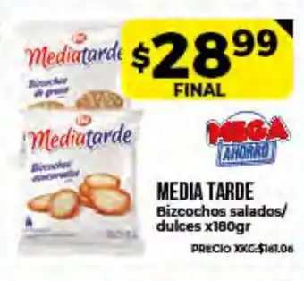 Supermayorista Vital Media Tarde Bizcochos Salados/Dulces x180gr oferta