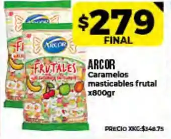 Supermayorista Vital Arcor Caramelos masticables frutal x800gr oferta
