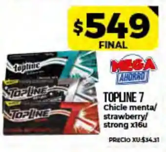 Supermayorista Vital Topline 7 Chicle menta/strawberry/strong x16u oferta