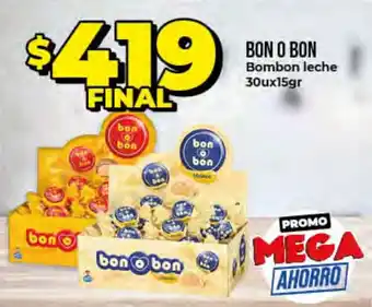 Supermayorista Vital Bon o Bon Bombon leche 30ux15gr oferta