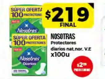 Supermayorista Vital Nosotras Protectores diarios nat. normal v.e x100u oferta