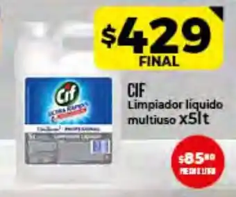 Supermayorista Vital Cif Limpiador Líquido Multiuso x5lt oferta