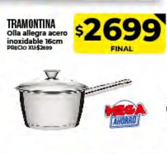 Supermayorista Vital Tramontina Olla Allegra Acero Inoxidable 16cm oferta