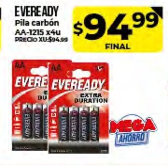 Supermayorista Vital Eveready Pila Carbón AA-1215 x4u oferta