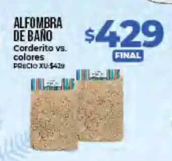 Supermayorista Vital Alfombra de Baño Corderito vs. colores oferta