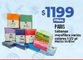Supermayorista Vital Paris Sábamas micofibra varios colores 1 1/2pl oferta